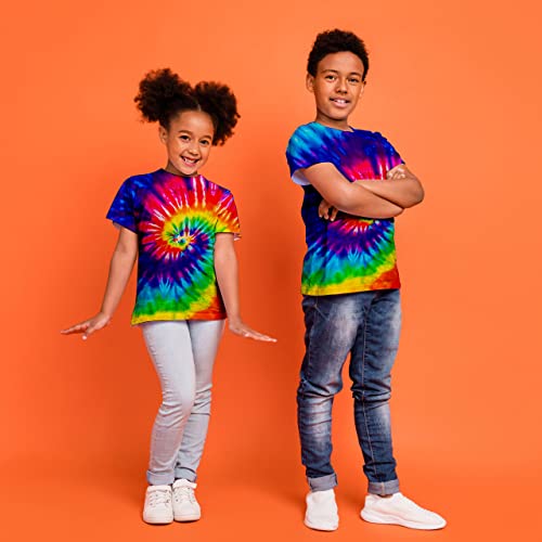 Losturban Big Boys' Girls' Rainbow Tie Dye Print T-Shirt Kids Graphic Tee M #TOP1