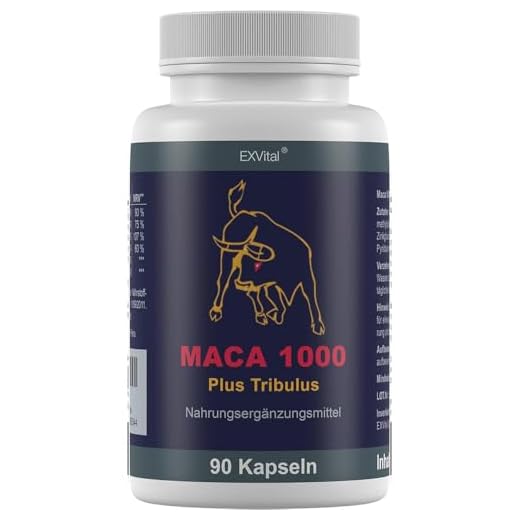 Maca 1000 plus Tribulus, Maca und Tribulus ideal kombiniert in einem Produkt, 90 Kapseln in Premiumqualität, Hochdosiert, 1er Pack (1x 74g)