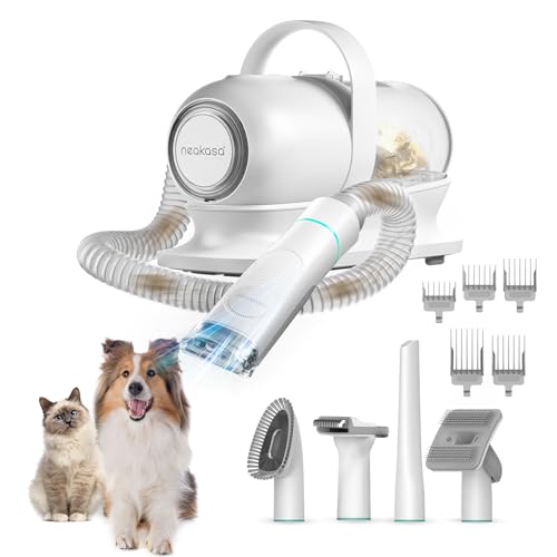 Neakasa P1 Pro Pet Grooming Vacuum Suction 99% Pet Hair, Dog Grooming Kit with 5 Professional Grooming Shedding Tools for Dogs Cats and Other Animals