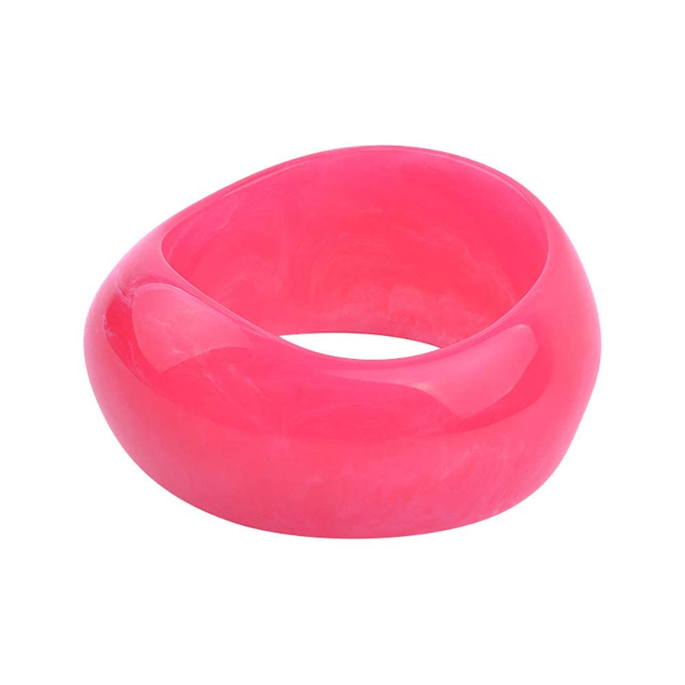 CaiyaoCaiyao Statement Domed Resin Bracelet Transparent Acrylic Geometric Tortoiseshell Chunky Thick Bangle Skewed Wide Face Plastic Acrylic Big Large Bracelet for Women Girls Jewelry Gift