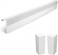 Vista 5 de Baseboarders Basic Series - Montura cubierta para calentador, de acero galvanizado, fácil de poner, color blanco