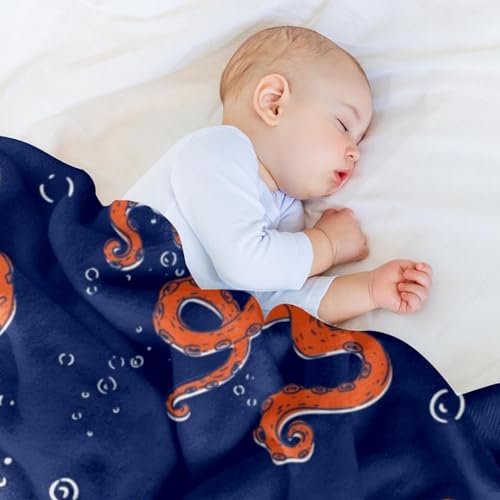 Couverture pieuvre microfibre douce, le cadeau idéal pour le canapé