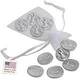 DANFORTH - Vilmain Muse Angel Pocket Tokens - Bag of 10 Pocket Coins - Pewter - Made in USA