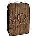 Scatola portaoggetti per scarpe da viaggio e uso quotidiano a forma di cuore intagliato in legno sfondo scarpiera organizer portatile impermeabile fino a 12 metri con doppia cerniera 4 tasche