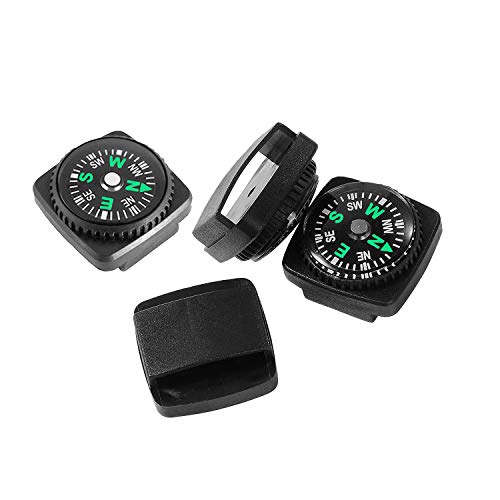 REKYO 15pcs Reloj Brújula Mini Brújula Para Brazalete De Paracord Brújula Llena Líquido Para Emergencia Supervivencia Kits Pulsera Paracord Pulseras Y Llaveros