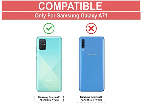 Image of Zapcase Back Case Cover for Samsung A71 | Compatible for Samsung A71 Back Case Cover | 360 Degree Back Cover Case | Clear Case with Camera Protection | (TPU + PC | Matte Black)