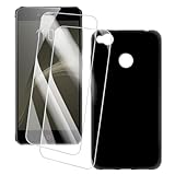 OAGELIM 2er Pack Bildschirm Schutzfolie + Hülle Kompatibel mit ZTE Nubia Z11 Mini S (5.2 Zoll) Künstlerisch Bedruckte Hülle & Gehärtetes Glas Kratzfest (Schwarz)
