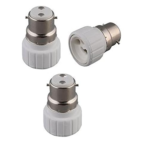 FINELED B22 to GU10 Light Adapter,B22 Bayonet Cap to GU10 Socket Base Converter for Light Lamp Bulb Holder Fitting(Pack of 3) Cover