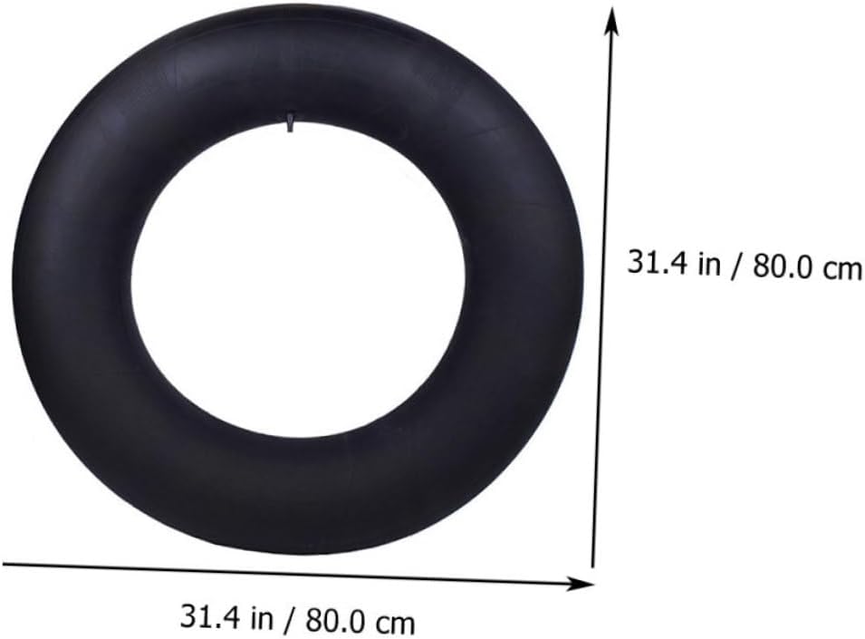 Thickened Inflatable Snow Tube Inner Tube 80cm, Heavy Duty Butyl Rubber Ski Ring for Outdoor Winter Sledding and Snow Sports