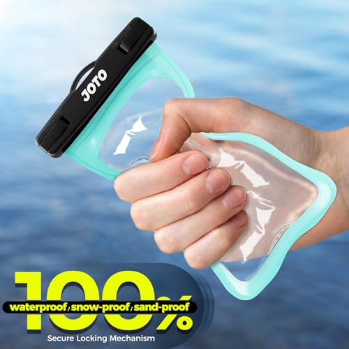 Image of JOTO 2 Pack Universal Waterproof Phone Case for iPhone 17 Air 16 15 14 13 12 11 Plus Pro Max, IPX8 Cellphone Dry Bag XR X SE, Galaxy S23 S22 S21 S20+ S20 S10 Plus Note, Pixel up to 7 inch -Black /Green