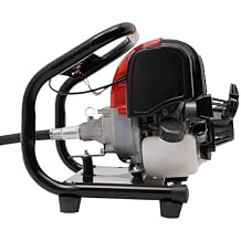 1.5 Inch 4 Stroke 38CC Engine Gas Water Pump, 2HP Gasoline Powered Trash Water Transfer Pump, Portable Air-cooled Single Cylinder High Pressure Irrigation Water Pump