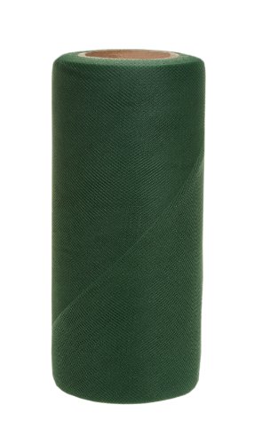 Falk Fabrics Tulle Spool for Decoration, 6-Inch by 25-Yard, Emerald,Green