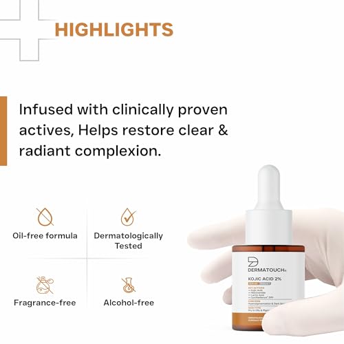 Image of DERMATOUCH Kojic Acid 2% Serum | Best for Hyperpigmentation, Uneven Skin Tone & Dark Spots | For Both Men & Women | 20ml