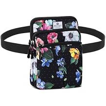 HUA ANGEL Multifunctional Fanny Pack for Men & Women Lightweight Waist Bag with 3 Zip Compartments, Cross body bag for Running Walking Sport Travel