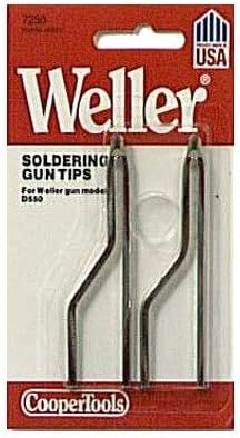 6 Pack Weller 7250W Standard Replacement Tip for D550 Professional Soldering Gun - 2 per Package