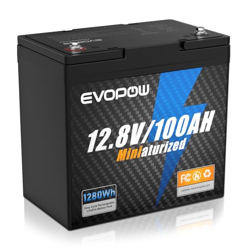 Evopow12.8V100Ah LiFePO4リン酸鉄リチウムイオンバッテリー Amazon.co.jp: Evopow 1280Wh リン酸鉄リチウムイオンバッテリー 1280W