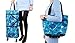 Cocobuy Collapsible Trolley Bags Folding Shopping Bag with Wheels Foldable Shopping Cart Reusable Shopping Bags Grocery Bags Shopping Trolley Bag on Wheels (Blue)