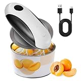 Elektrischer Dosenöffner USB-wiederaufladbarer Dosenöffner - Batteriebetrieben, Automatischer Ein-Tasten-Betrieb, Magnetischer Deckelhalter & Glatter Schnitt, lebensmittelecht