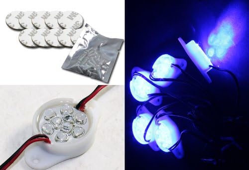 Pair Universal Brabus Style 12V Under Car Underglow Underbody Blue LED Puddle Light Kit