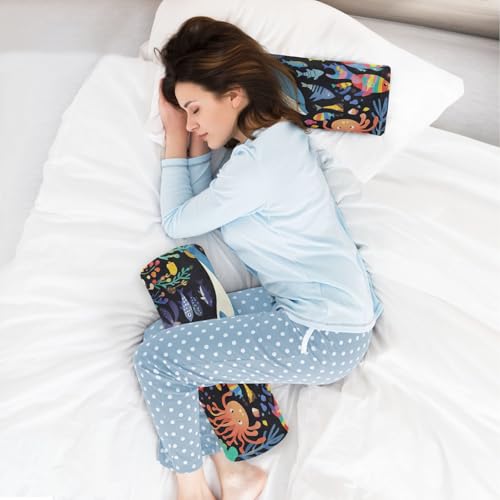 Almohada cilíndrica de espuma viscoelástica con funda lavable miniatura 6