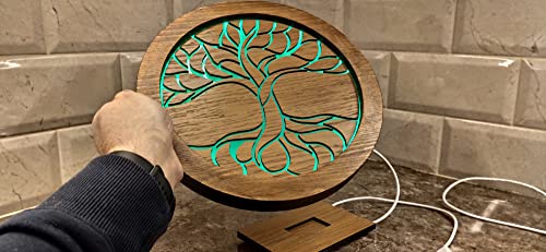 Lámpara de noche LED hecha a mano con forma de árbol de la vida Cover