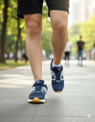 Image of Men's Sports Running Shoes | Lightweight Comfortable Casual Sneakers | Lace-Up Design | Flexible Sole | Sizes 6 to 11