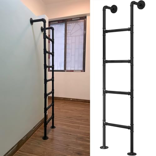 Escalera de pared para escape de incendios con carga de 330 libras para sótanos 2