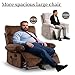 HOMYEDAMIC Oversized Recliner Chair Extra Wide Large Recliner for Adults 350lbs with Lumbar Support Pillow Nursery Chair Living Room (Manual, Brown-6002)