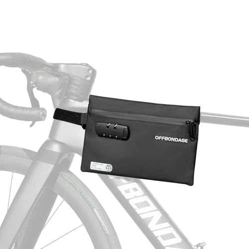 OFFBONDAGE Top Tube Bike Bag for Bicycle with 3-Digit Lock