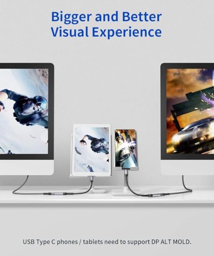 image for JSAUX USB C to Mini DisplayPort Adapter 4K@60Hz, Type C to Mini Displa