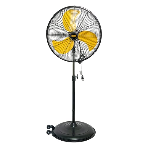 HiCFM 20 inch Pedestal Fan, 3-Speed 5000 CFM High Velocity