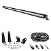 RIGIDON 44 pulgadas 210W Foco Barra de luz led con 12V kit de cableado, Unica fila barras luminosas led para off road camión coche ATV SUV 4x4 bar todoterreno, Lampara foco, Faros trabajo led 6000K