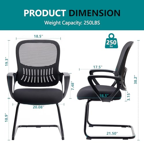 image for SMUG Desk Chair No Wheels, Mid Back Computer Chair Ergonomic Mesh Offi