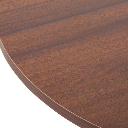Plateau de table basse rond en noyer solide pour salon chic