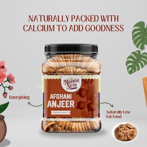 Image of Marwar Seth Naturally Dried Premium Anjeer 1000gm | Soft Juicy Figs Dry Fruit | No Added Sugar | Rich Source Of Fiber | Low in Fat | Healthy Snack Jar Pack