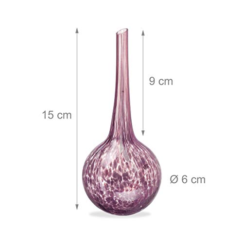 Relaxdays Bewateringsbal set van 2, gedoseerde planten irrigatie bloemen, gieter hulp kantoor, vakantie, Ø 6 cm, glas… - Afbeelding 5