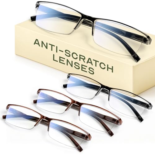 Image of Gaoye +3.0 Executive Style Reading Glasses Men - Durable Readers with Blue Light Filtering - Comfortable Fit with TR90 Frames