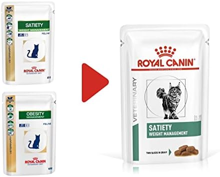 Satiety Weight Management Cat Food Bundle | Dry Food 1.5kg x 1 and Pouches of Thin Slices In Gravy 85g x 2 | Obesity Management Cat Food | Bundle of 3 with Free Toy Mouse Gift