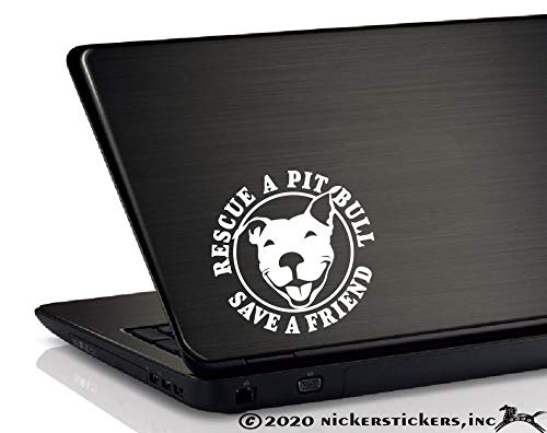 Pit Bull Terrier Dog Rescue Nickerstickers® Car Truck Window Decal Sticker #TOP2