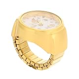 Ipetboom Orologio Decorativo in Metallo Inossidabile e Vetro Resistente all'Usura Batteria a Bottone, Design Semplice e Retrò, Orologio da Mano Portatile Raffinato