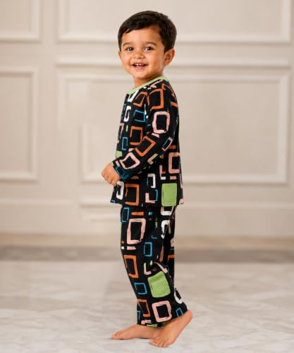 Image of 3BROS BodySuit /Dress for Boys /Girls Full Pajama & Casual Full Sleeves Night Suit Top Combo Kids Set
