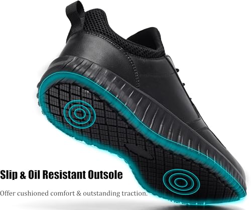 Men's Non-Slip Waterproof Lightweight Work Shoes & Restaurant or Food Service Sneakers4