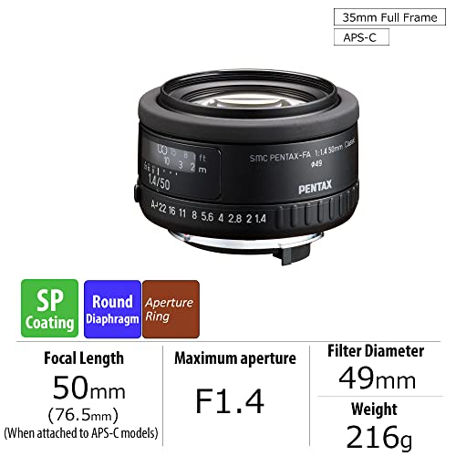 Pentax-FA 50mmF1.4 Classic objectif standard grande ouverture