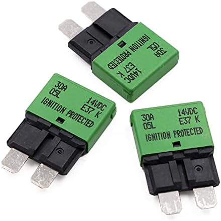 Gloaso Auto Reset Circuit Breakers 5A/ 10A/ 15A/ 20A/ 25A/ 30A Type 1 Low Profile ATC / ATO Fuse Breakers 12V DC Mixed 6pcs
