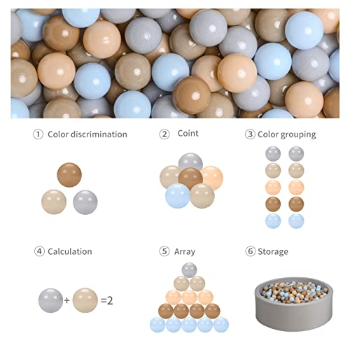 image for GOGOSO Ball Pits Balls Toddlers 50 100 200 500 Plastics Shape Ball Non