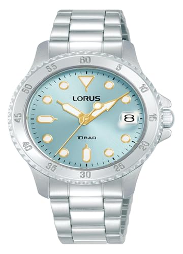 Lorus montre sportive femme acier inoxydable argenté montre étanche sport chic