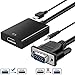 Produktbild VGA auf HDMI Adapter, VGA zu HDMI (weiblich auf männlich) USB Kabel für Audio Übertragung und Stromversorgung, unterstützt für Laptop, DVD-Player, HD TV-Box to HDTV, Projektor usw.