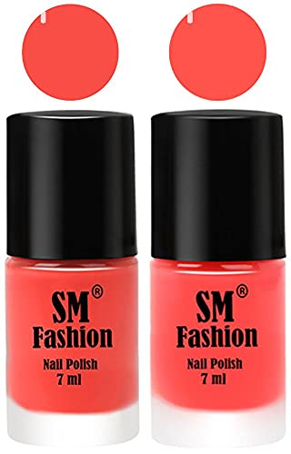 Image of Long Lasting Nail Polish | Nail Paint Combo 7 ml Each) - Set of 2 Coral-Baby Pink