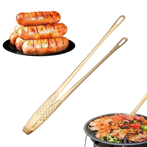 Pinces Alimentaires En Acier Inoxydable - Pinces Alimentaires | Pinces De Cuisson Multifonctions Avec Texture Antidérapante | Pinces À Barbecue À Long Manche Pour La Cuisson | Pincettes De Chef, Pince