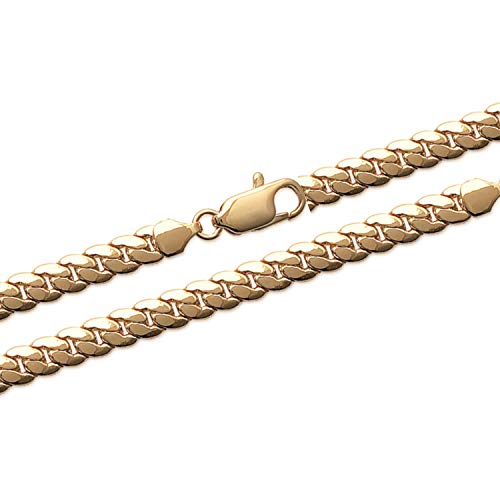 Collier Maille Anglaise 45cm x 4,50 mm Plaqué Or 18 Carats